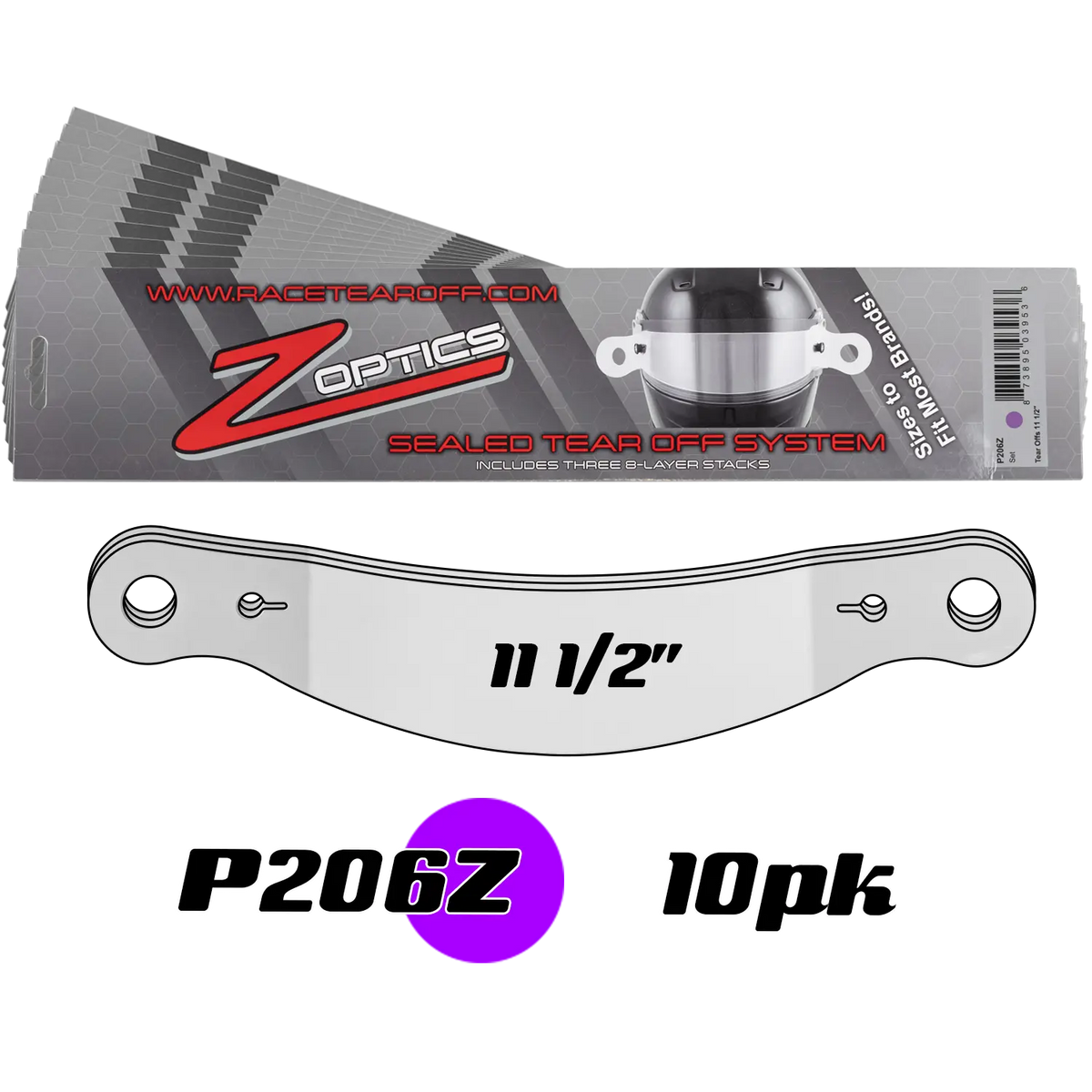 Zamp Z Optics Sealed Tear Offs - Clear - 24 Pack - P206Z (Set of 10)