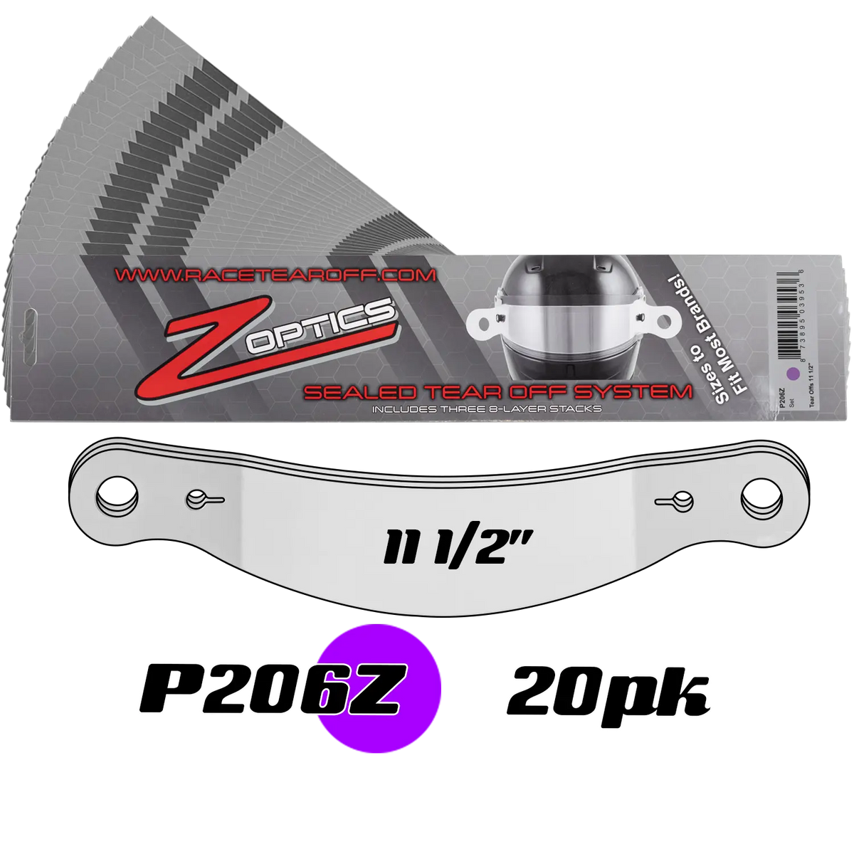 Zamp Z Optics Sealed Tear Offs - Clear - 24 Pack - P206Z (Set of 20)
