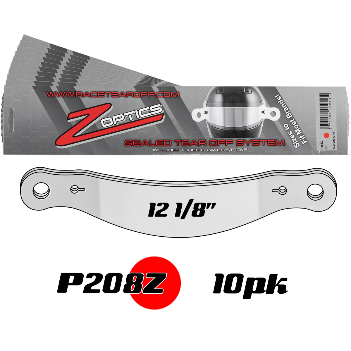 Zamp Z Optics Sealed Tear Offs - Clear - 24 Pack - P208Z (Set of 10)