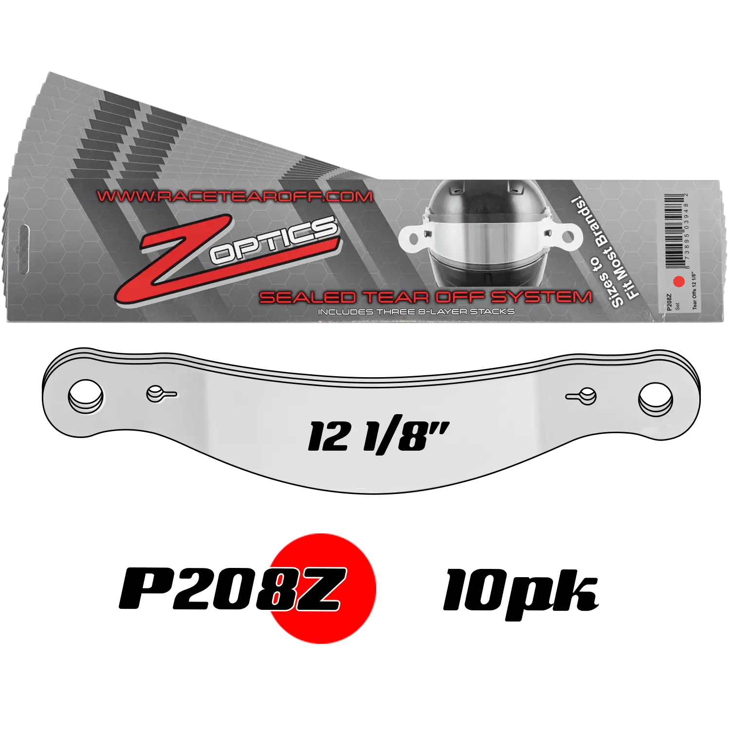 Zamp Z Optics Sealed Tear Offs - Clear - 24 Pack - P208Z (Set of 10)
