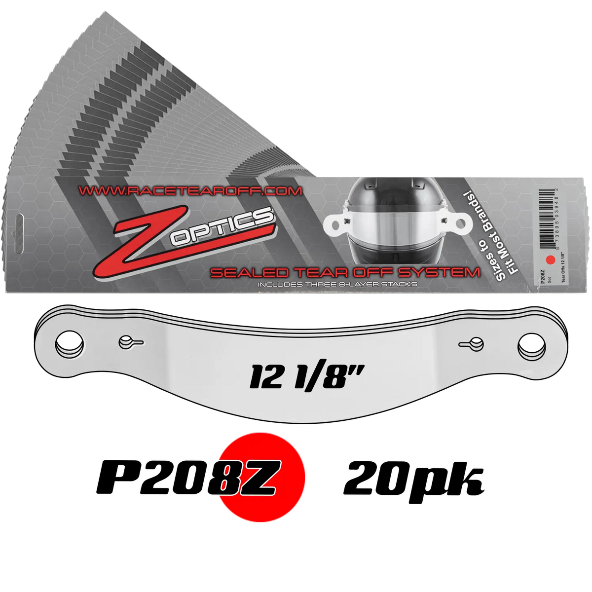 Zamp Z Optics Sealed Tear Offs - Clear - 24 Pack - P208Z (Set of 20)