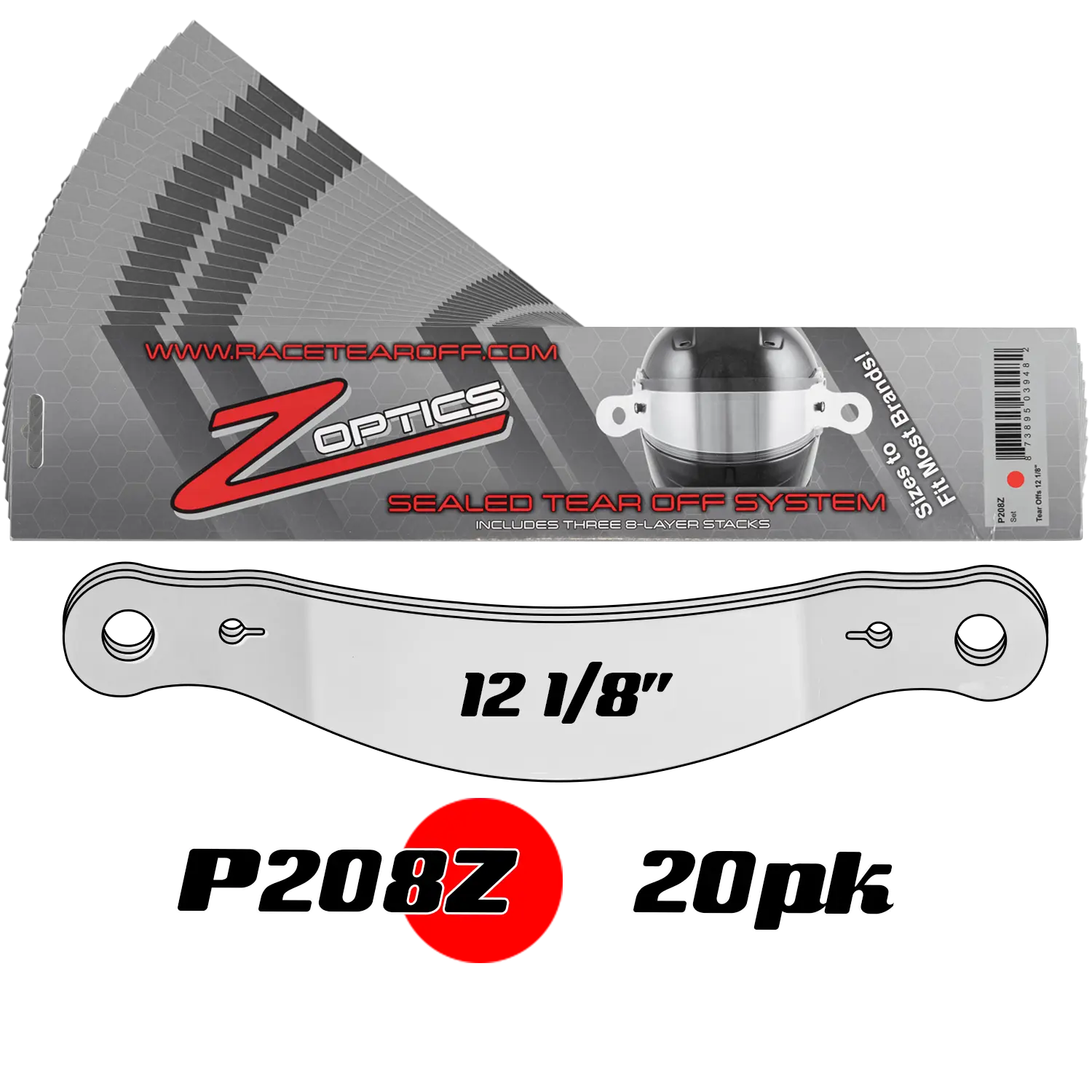 Zamp Z Optics Sealed Tear Offs - Clear - 24 Pack - P208Z (Set of 20)