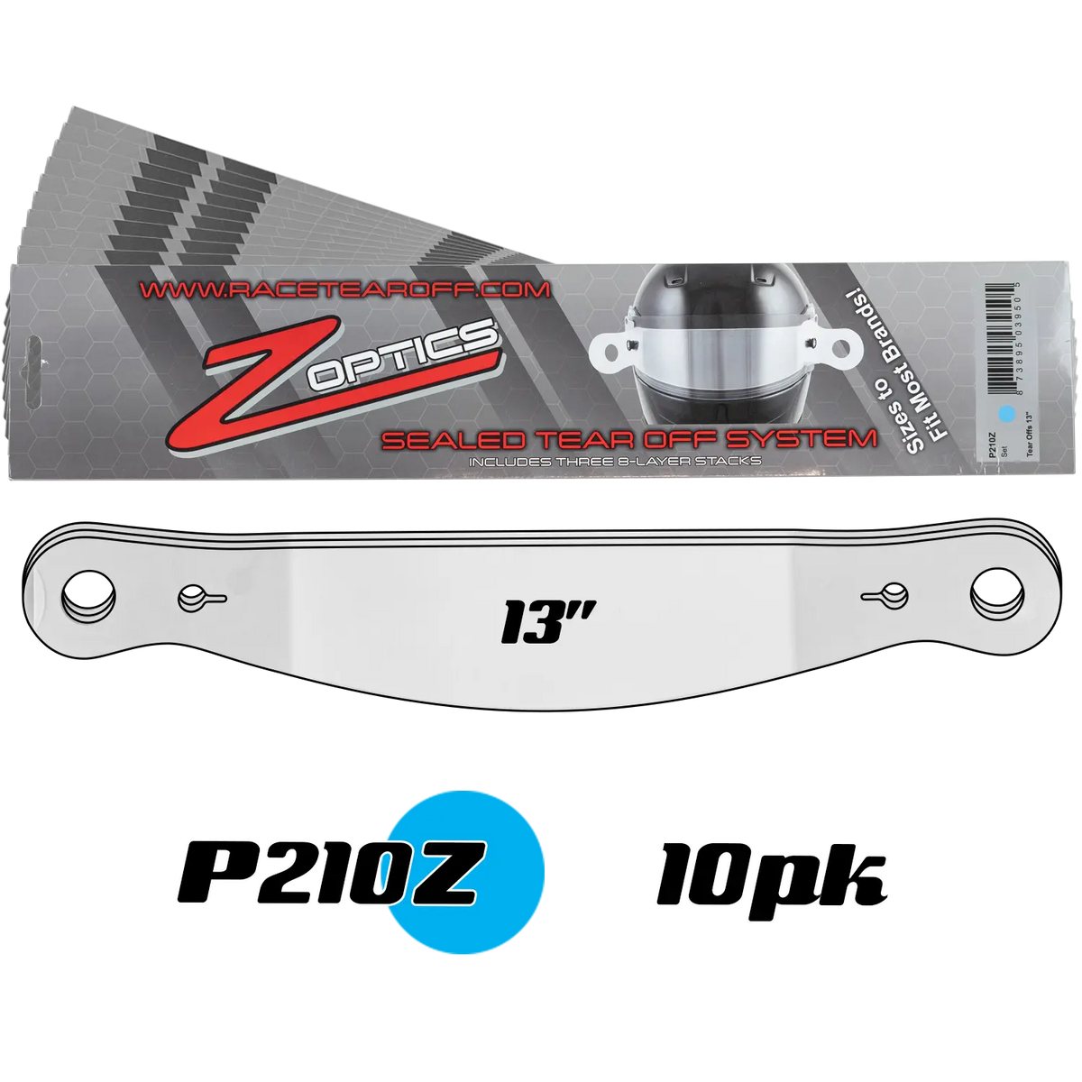 Zamp Z Optics Sealed Tear Offs - Clear - 24 Pack - P210Z (Set of 10)