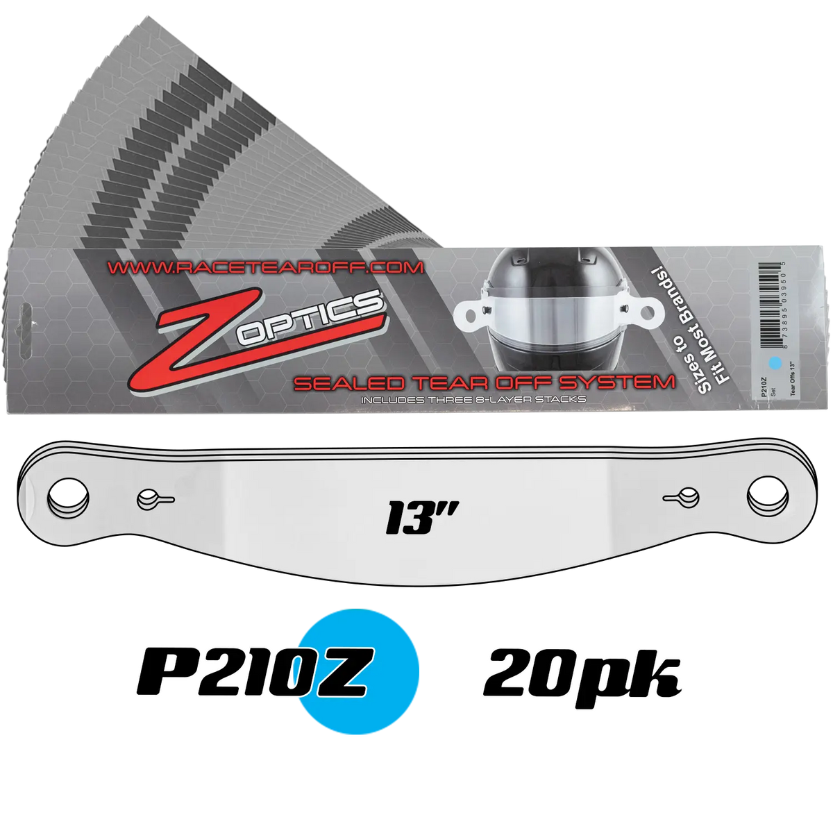 Zamp Z Optics Sealed Tear Offs - Clear - 24 Pack - P210Z (Set of 20)