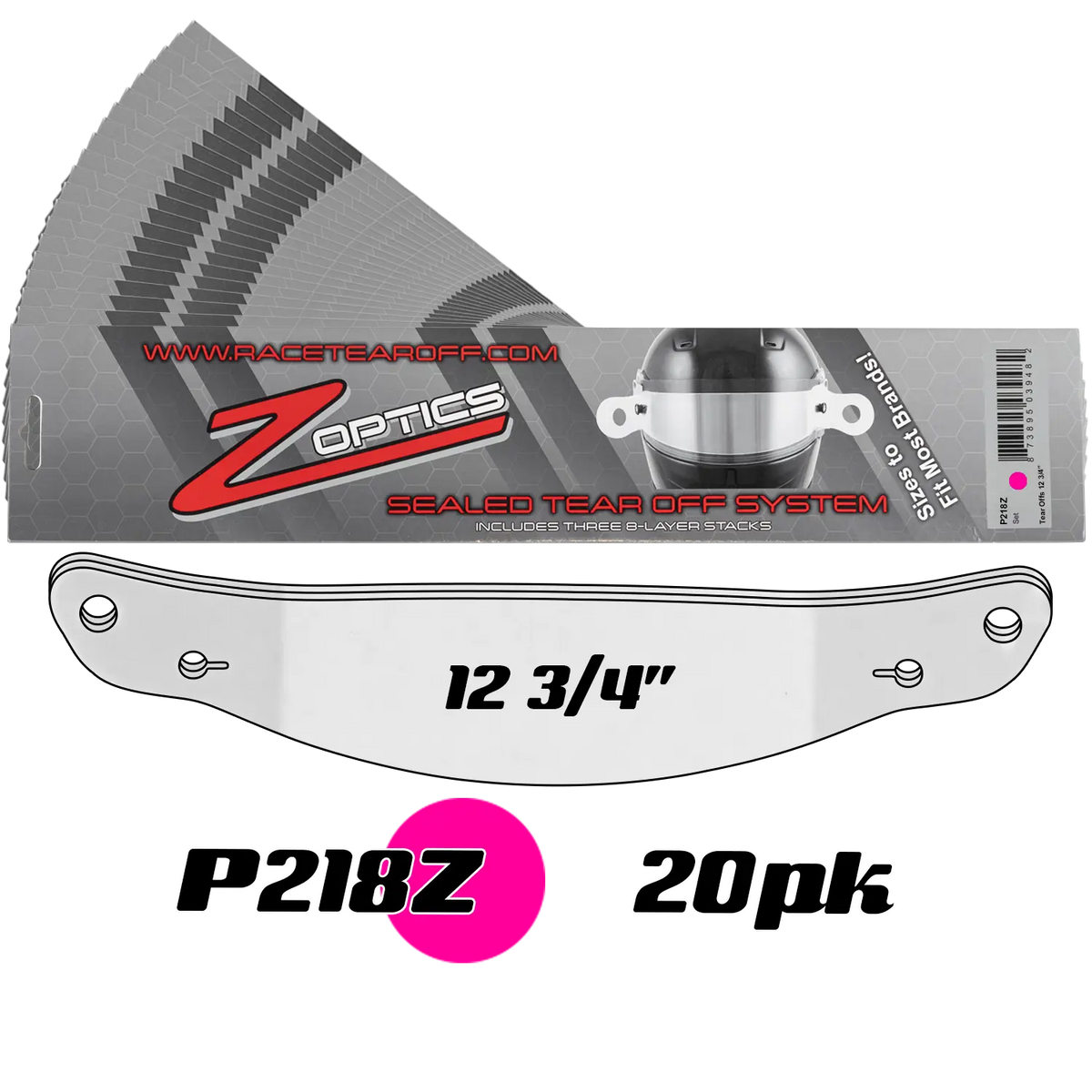 Zamp Z Optics Sealed Tear Offs - Clear - 24 Pack - P218Z (Set of 20)