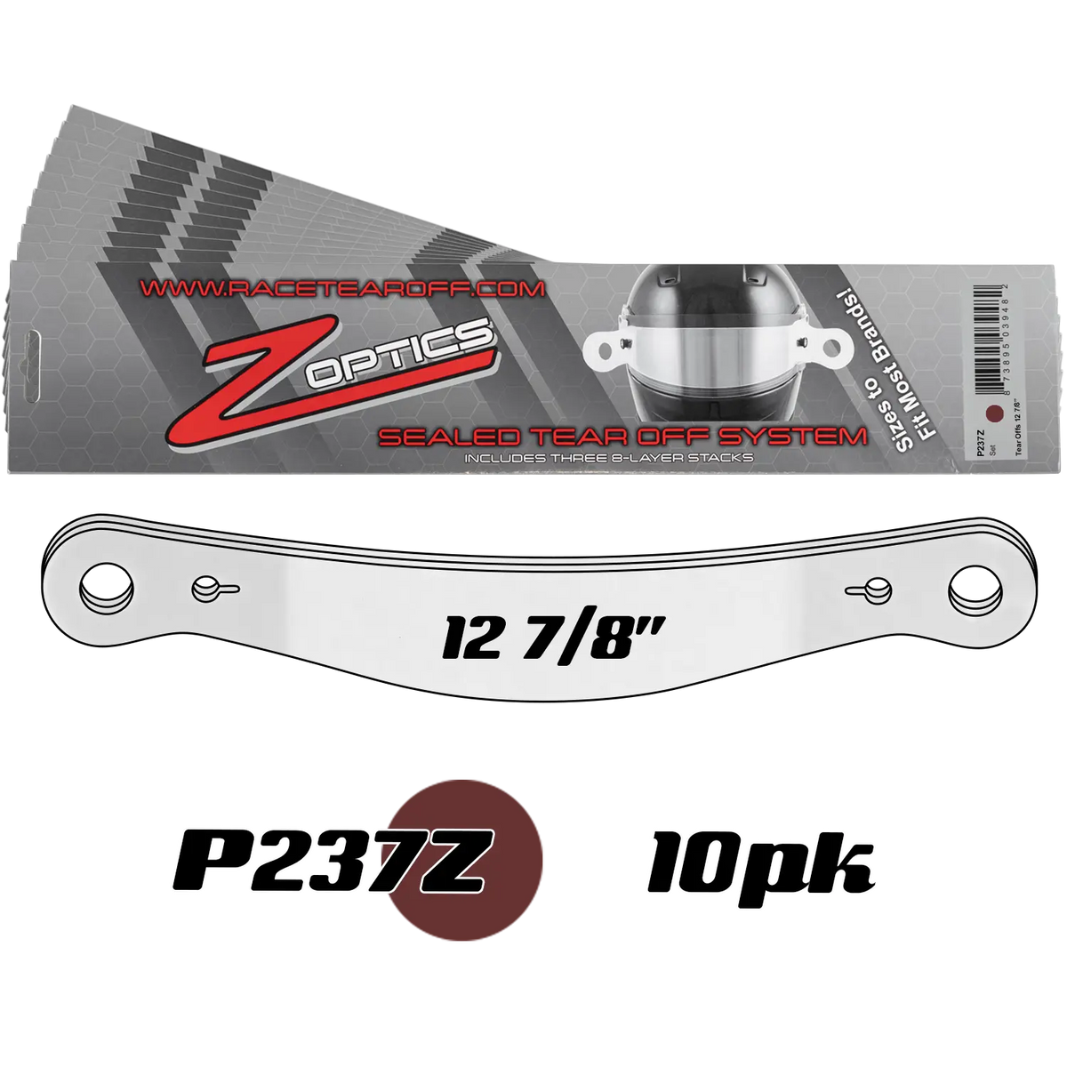 Zamp Z Optics Sealed Tear Offs - Clear - 24 Pack - P237Z (Set of 10)