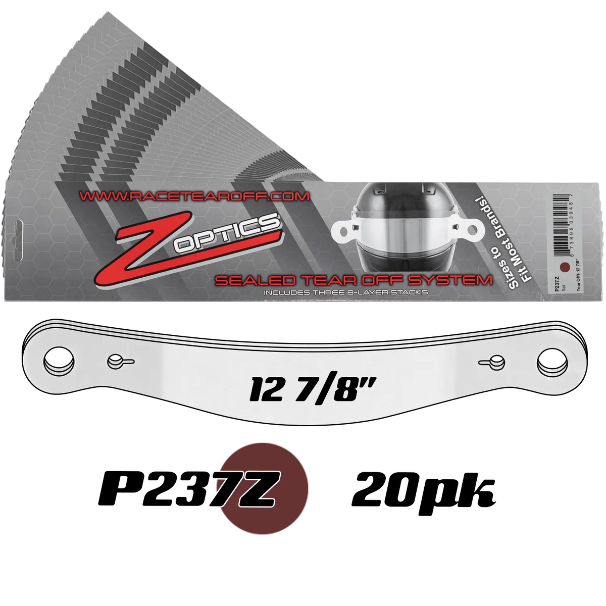 Zamp Z Optics Sealed Tear Offs - Clear - 24 Pack - P237Z (Set of 20)