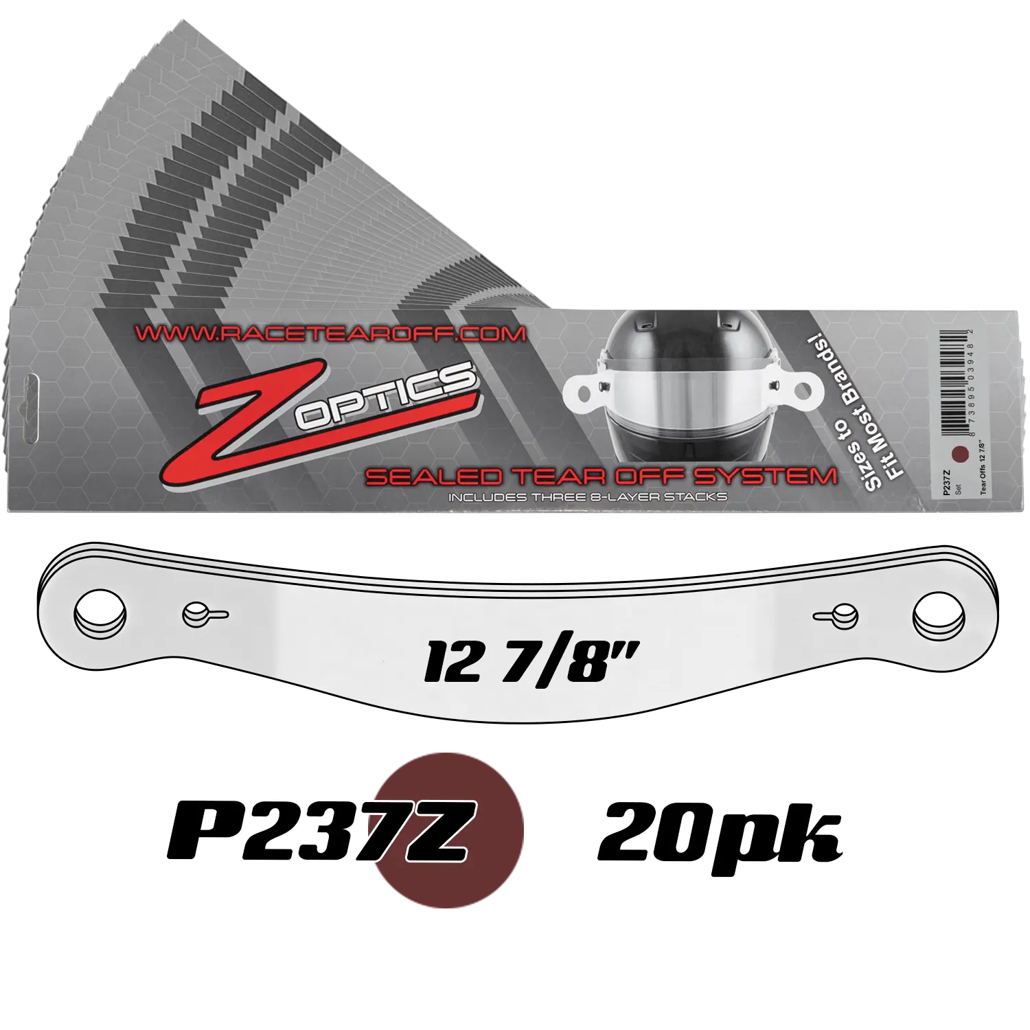 Zamp Z Optics Sealed Tear Offs - Clear - 24 Pack - P237Z (Set of 20)