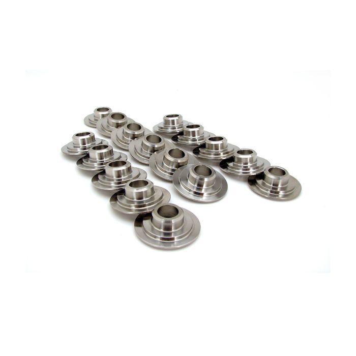 PAC Racing Springs 500 Series 8 Degree Titanium Valve Spring Retainer - 1.070 in / 0.750 in OD Steps - 1.440 in OD Dual Spring (Set of 16)