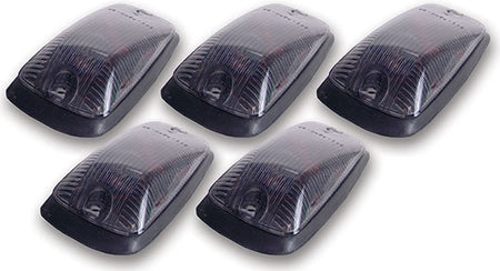 Pacer Performance Hi-5 GM Style Cab Roof Lights - 5.875 x 3.5 x 1.5 in - Flat / Curved Mount - Smoked Lens - GM Fullsize Truck 1988-2002