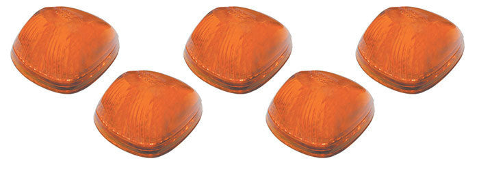 Pacer Performance Hi-5 Dodge Style Cab Roof Lights - 3.75 in x 3 x 1.25 in - Flat / Curved Mount - Amber Lens - Dodge Fullsize Truck 1994-98