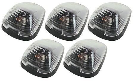 Pacer Performance Hi-5 Ford Style Cab Roof Lights - 4 x 3 x 1.75 in - Flat / Curved Mount - Clear Lens - Ford Fullsize Truck 1999-2016