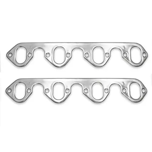 Patriot Seal-4-Good Header Gasket - 2.125 x 1.125 in Oval Port - Multi-Layered Aluminum - Big Block Ford (Pair)