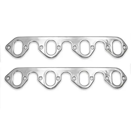 Patriot Seal-4-Good Header Gasket - 2.125 x 1.125 in Oval Port - Multi-Layered Aluminum - Big Block Ford (Pair)