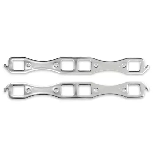 Patriot Seal-4-Good Header Gasket - 1.800 x 1.5 in Rectangle Port - Multi-Layered Aluminum - Mopar B / RB-Series (Pair)