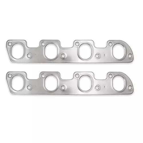 Patriot Seal-4-Good Header Gasket - 1.940 x 1.650 in Oval Port - Multi-Layered Aluminum - Ford Cleveland / Modified (Pair)