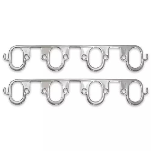 Patriot Seal-4-Good Header Gasket - 2.380 x 1.400 in Oval Port - Multi-Layered Aluminum - Big Block Ford (Pair)