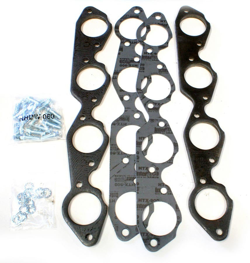 Patriot Header Flange - 0.75 in Thick - 2.125 in Round Port - Big Block Chevy (Pair)