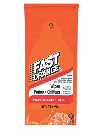 Permatex Fast Orange Cleaning Wipes - Citrus Scent (Case of 10)