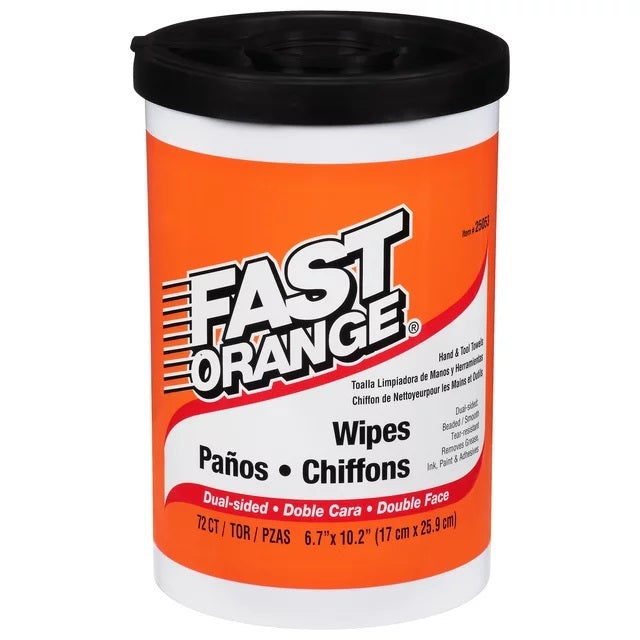 Permatex Fast Orange Citrus Scent Cleaning Wipes (Case of 72)