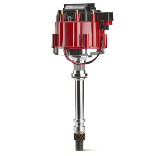 Proform Magnetic Pickup Distributor - Locked Vacuum Advance - HEI Style Terminal - Chevy V8 - Red