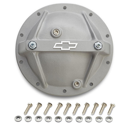 Proform Reinforced Aluminum Differential Cover - 7.5 in - GM 10-Bolt - Gray Crinkle