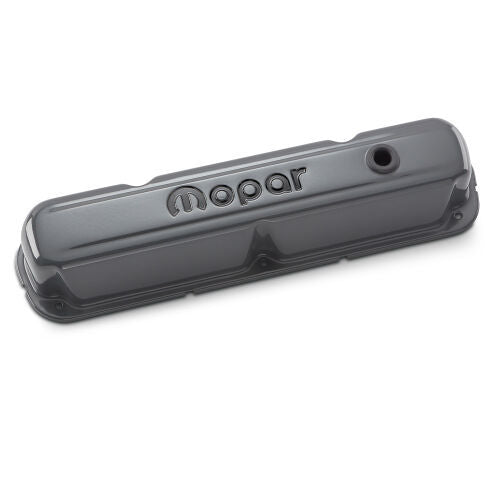 Proform Tall Valve Covers - Mopar Logo - Gray - Small Block Mopar (Pair)