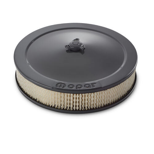 Proform 14 in Drop Base Air Cleaner Assembly - 3.375 in Element - Gray Paint