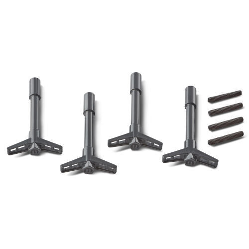 Proform Valve Cover Hardware Kit - Mopar Omega Logo - Stud - Tall T-Bar Wing Nuts - Gray