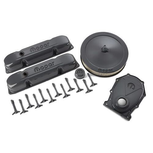 Proform Engine Dress Up Kit - Mopar Logo - Gray - Mopar B / RB-Series