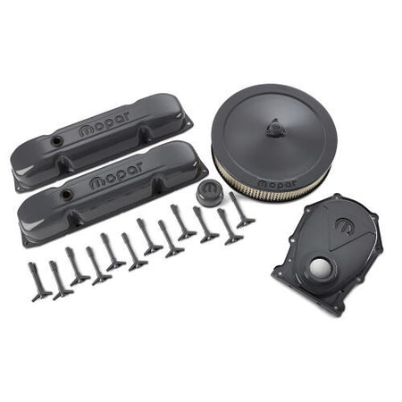 Proform Engine Dress Up Kit - Mopar Logo - Gray - Mopar B / RB-Series