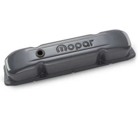 Proform Tall Valve Covers - Mopar Logo - Gray - Mopar B / RB-Series (Pair)