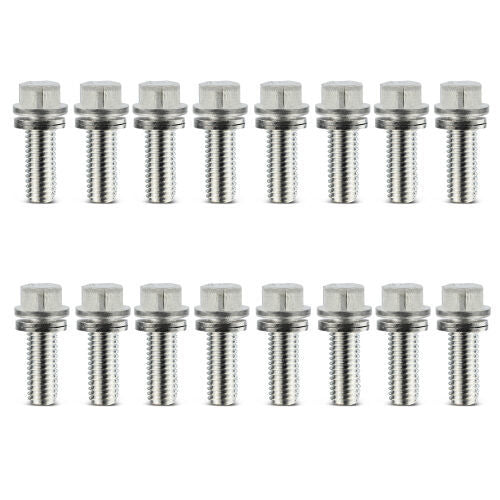 Proform Locking Hex Head Header Bolt - 3/8-16 in Thread - 0.75 in Long (Set of 16)