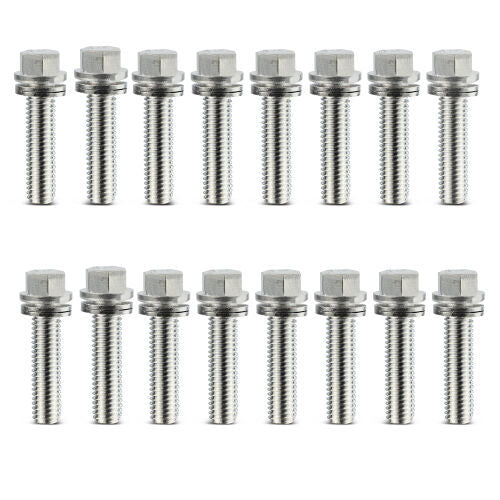 Proform Locking Hex Head Header Bolt - 3/8-16 in Thread - 1 in Long (Set of 16)
