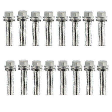 Proform Locking Hex Head Header Bolt - 3/8-16 in Thread - 1 in Long (Set of 16)