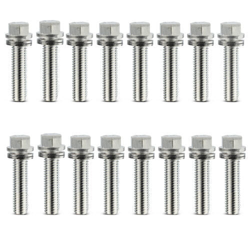 Proform Locking Hex Head Header Bolt - 8 mm x 1.50 Thread - 1.181 in Long (Set of 16)
