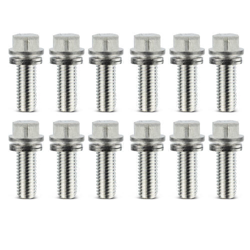 Proform Locking Hex Head Header Bolt - 3/8-16 in Thread - 0.75 in Long (Set of 12)