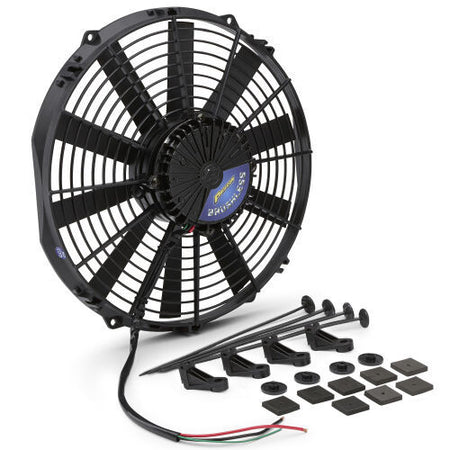 Proform Ultra Performance Electric Fan - 12 in - 2100 CFM - Straight Blade - 13-1/2 x 12-1/2 x 3 in Thick