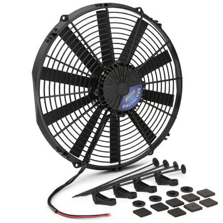 Proform Ultra Performance Electric Fan - 14 in - 2900 CFM - Straight Blade - 15-1/8 x 14-3/4 x 3 in Thick