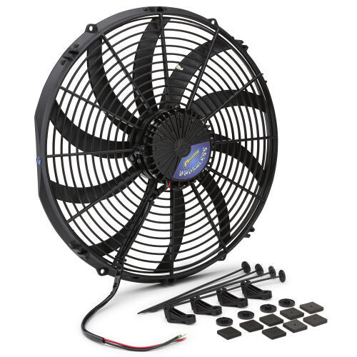 Proform Ultra Performance Electric Fan - 16 in - 3300 CFM - Curved Blade - 16-1/2 x 15-3/4 x 3 in Thick