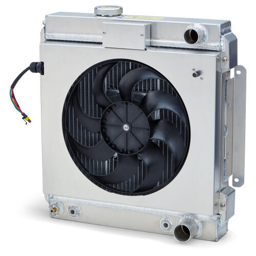 Proform Slim-Fit Series Single Pass Aluminum Radiator - 19.4 in W x 20.6 in H x 4 in D - Auto Trans - Ford Mustang 1964-66 69681.2