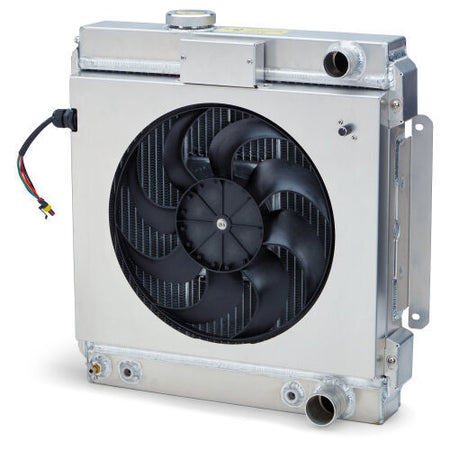 Proform Slim-Fit Series Single Pass Aluminum Radiator - 19.4 in W x 20.6 in H x 4 in D - Auto Trans - Ford Mustang 1964-66 69681.2