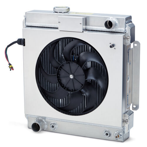 Proform Slim-Fit Series Single Pass Aluminum Radiator - 19.4 in W x 20.6 in H x 4 in D - Auto Trans - Ford Mustang 1964-66 69682.2