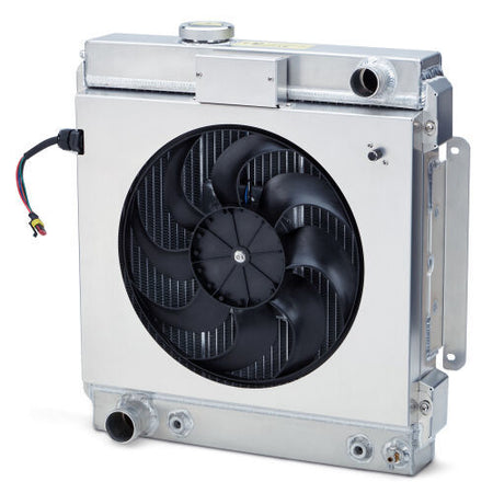 Proform Slim-Fit Series Single Pass Aluminum Radiator - 19.4 in W x 20.6 in H x 4 in D - Auto Trans - Ford Mustang 1964-66 69682.2