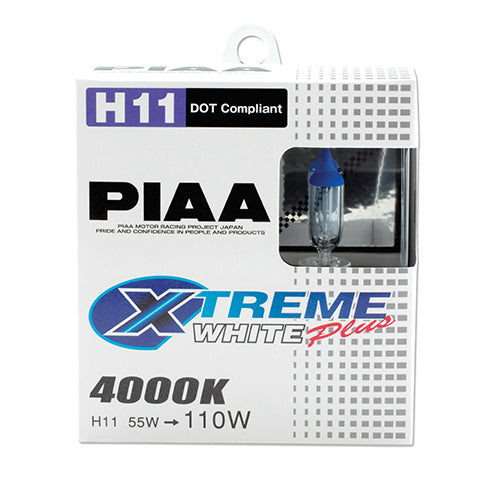 PIAA Xtreme White Plus H11 Halogen Light Bulb - 55 Watts (Pair)
