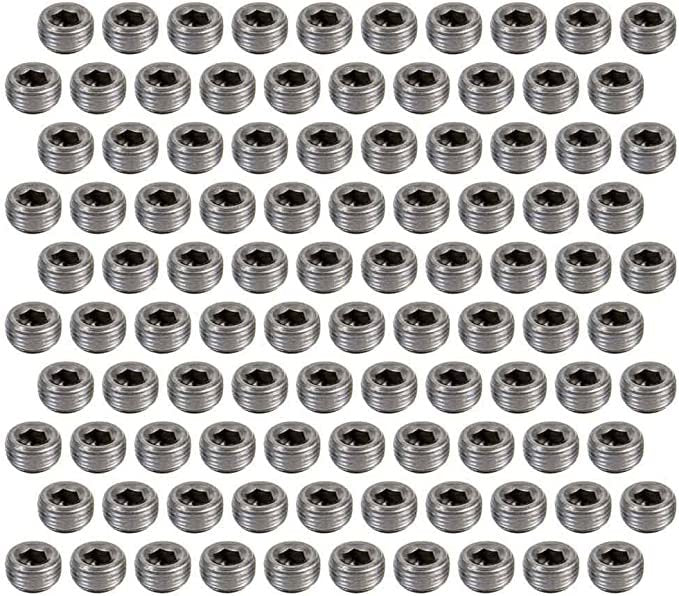 Pioneer Steel 1/2 in NPT Allen Head Plug - Natural - (100 Pack)