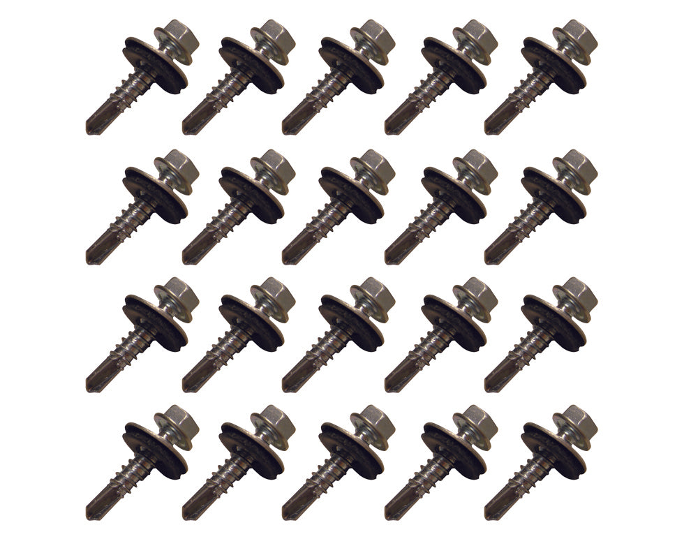 Pit-Pal 7/32 in Thread Self Tapping Screw Bolt - 1 in Long - Zinc Oxide