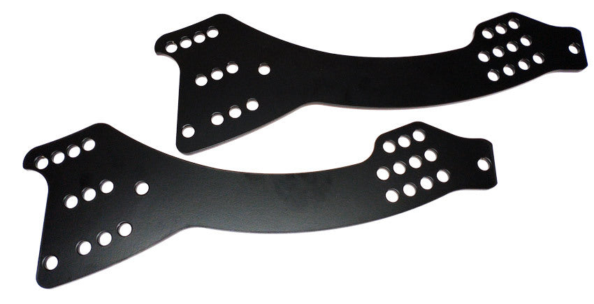PPM Four Bar Bracket - Driver Side - Double Slot - Black - Longhorn Chassis