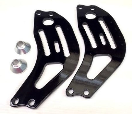 PPM Panhard Bar Bracket - Frame Mount - 3 x 10 x 6 in - Bolt-On - Double Adjustable - Black (Pair)