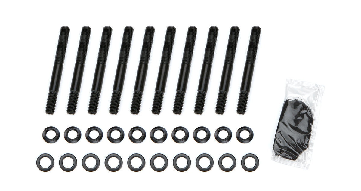 PRW Industries Main Stud Kit - 12 Point Nuts - 2-Bolt Mains - Chromoly - Black Oxide - Big Block Chevy